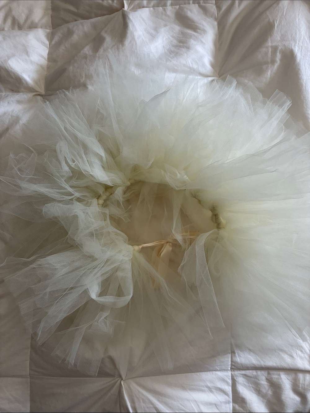 Soft Ivory Tulle Circle Skirt with adjustable waist